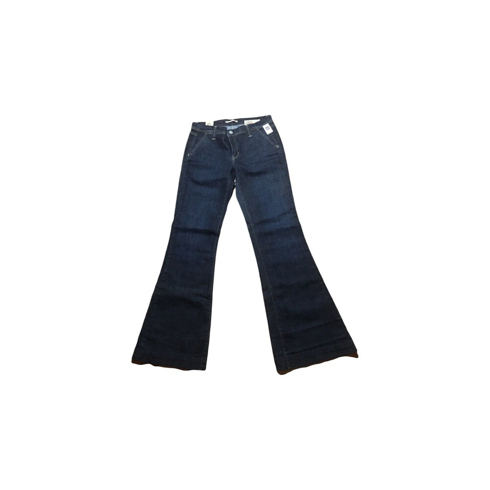 GAP sz 6 vintage Deep dark navy blue denim jeans wide leg